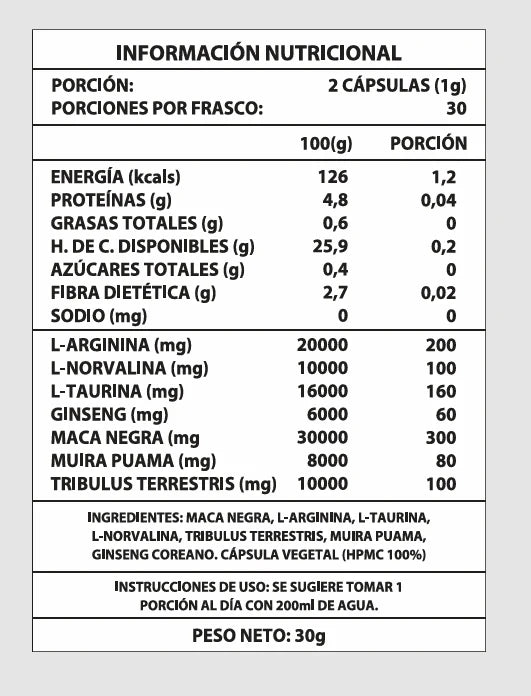 TESTO POWER 1000MG 60CAPS