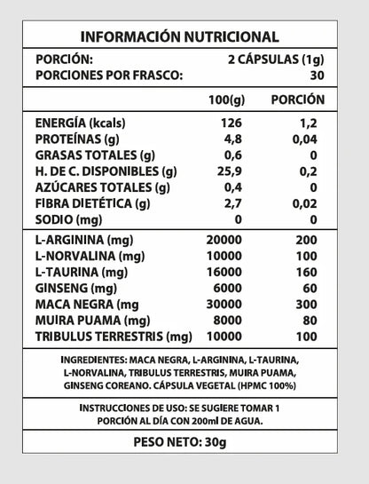 TESTO POWER 1000MG 60CAPS