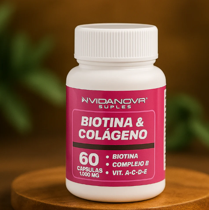 BIOTINA + COLÁGENO 1000MG 60CAPS