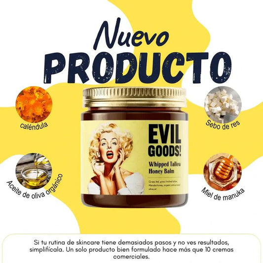 🌿 Evil Goods: Poder natural con Sebo y Miel – El secreto de una piel radiante ✨🍯